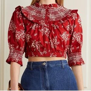 Floral Red Women's Top